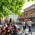 Place Saint-Géry has a high concentration of outdoor cafés